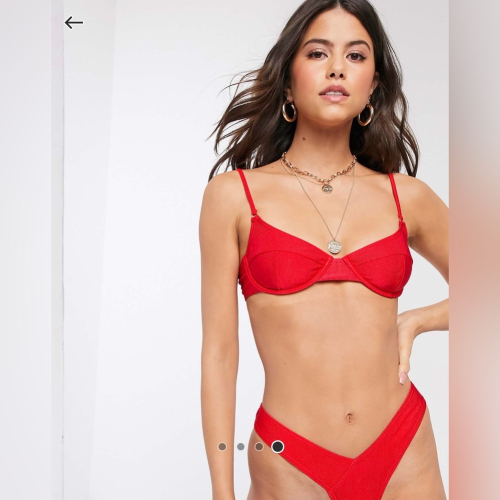 South Beach Exclusive Bikini Ribbed in Red